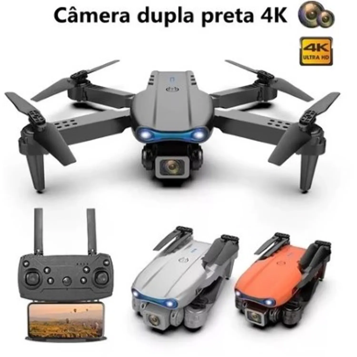 Drone E99 Pro K13 Max con Doble Camara HD incluye Estuche y Repuestos miniatura 3
